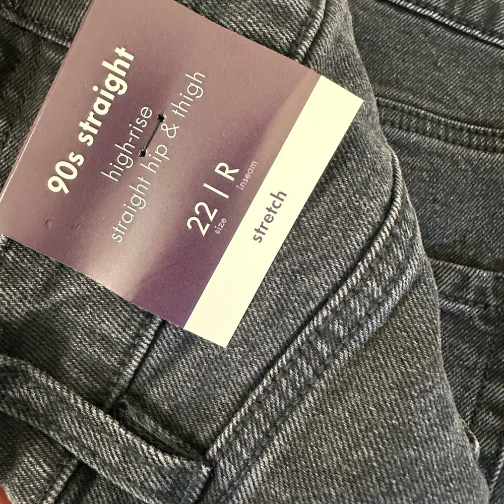 Women’s Ava & Viv high rise 90’s straight stretch no gap waistband‎  READ INFO - Picture 10 of 13